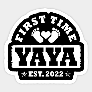 First Time Yaya Est 2022 Funny New Yaya Gift Sticker